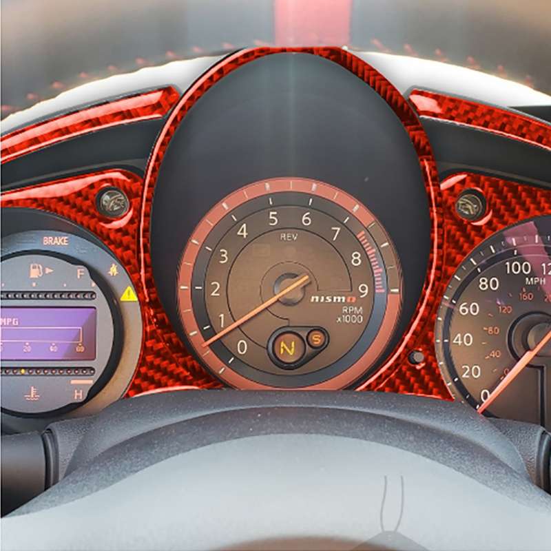 5 in 1 Car Carbon Fiber Speed Dashboard Decorative Sticker for Nissan 370Z / Z34 2009-, Left and Rig