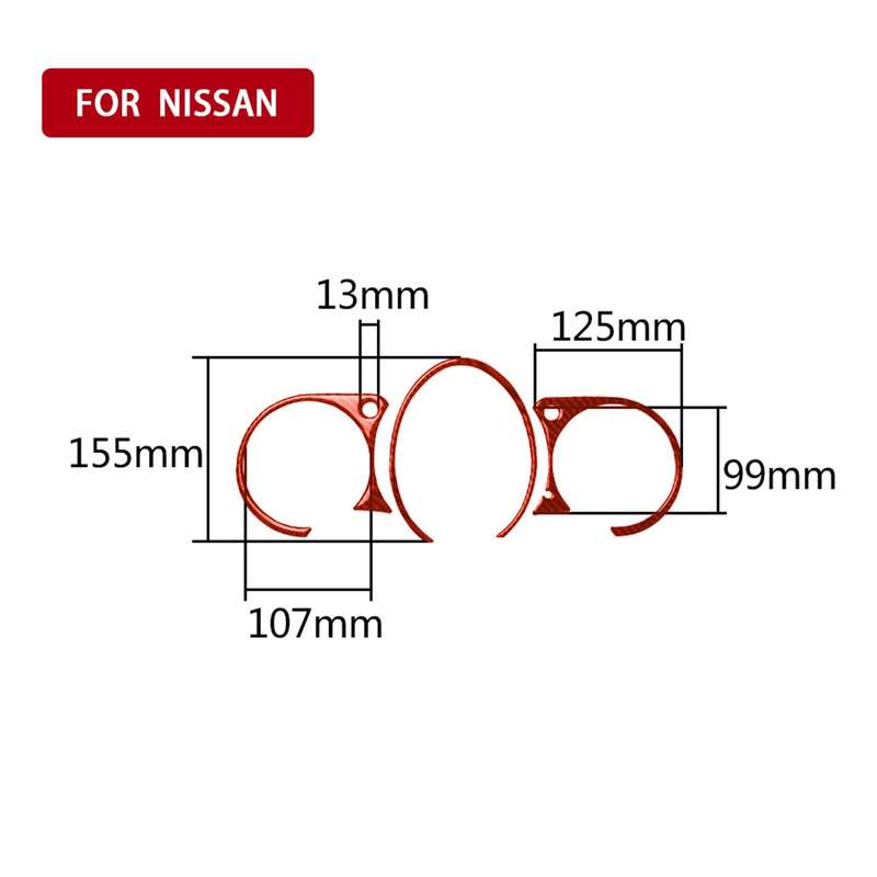 Car Carbon Fiber Speed Dashboard Decorative Sticker for Nissan 370Z / Z34 2009-, Left and Right Driv