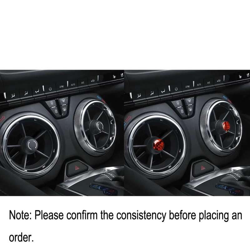 Car Carbon Fiber Air Outlet Decorative Sticker for Chevrolet Camaro 2017-2019, Left and Right Drive