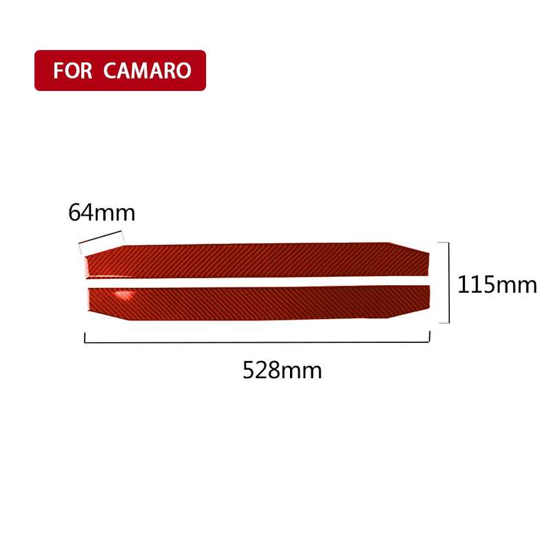 Car Carbon Fiber Welcome Pedal Panel Decorative Sticker for Chevrolet Camaro 2017-2019, Left and Rig