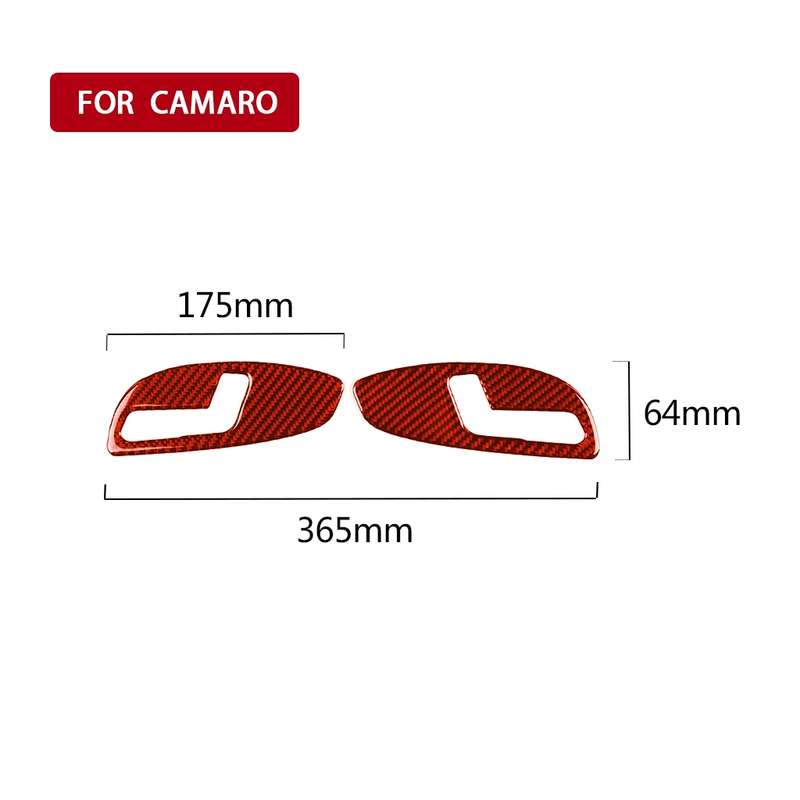 Car Carbon Fiber Seat Adjustment Panel Decorative Sticker for Chevrolet Camaro 2017-2019, Left and R