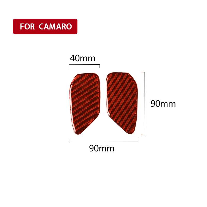 Car Carbon Fiber Inside Door Bowl Decorative Sticker for Chevrolet Camaro 2017-2019, Left and Right