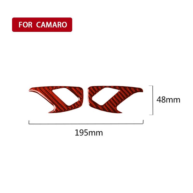 Car Carbon Fiber Inside Door Lock Decorative Sticker for Chevrolet Camaro 2017-2019, Left and Right