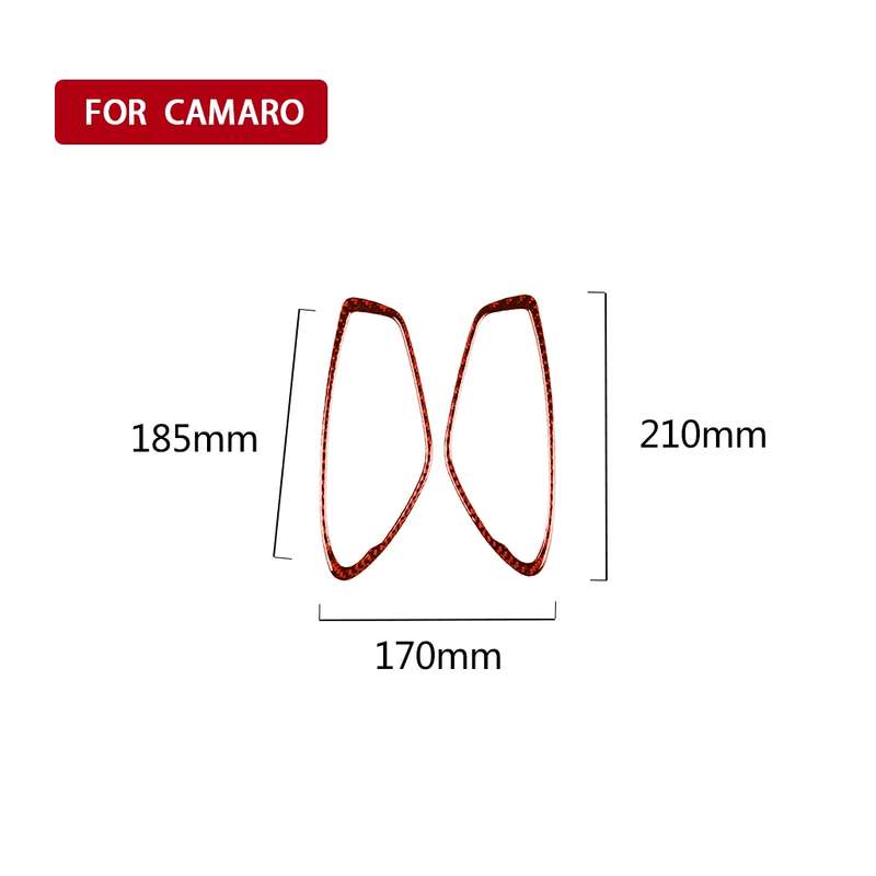 Car Carbon Fiber Inside Door Handle Decorative Sticker for Chevrolet Camaro 2017-2019, Left and Righ