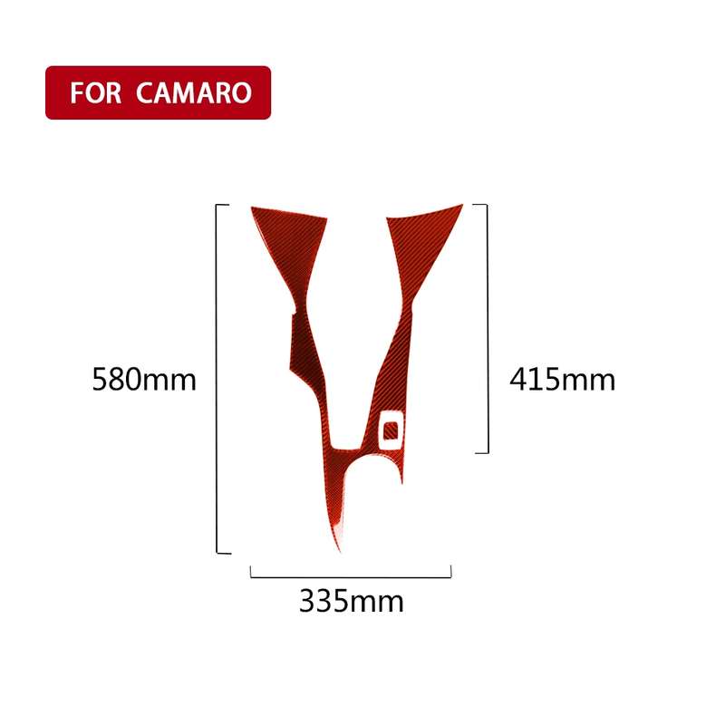 Car Carbon Fiber Center Control Gear Outside Frame Decorative Sticker for Chevrolet Camaro 2017-2019