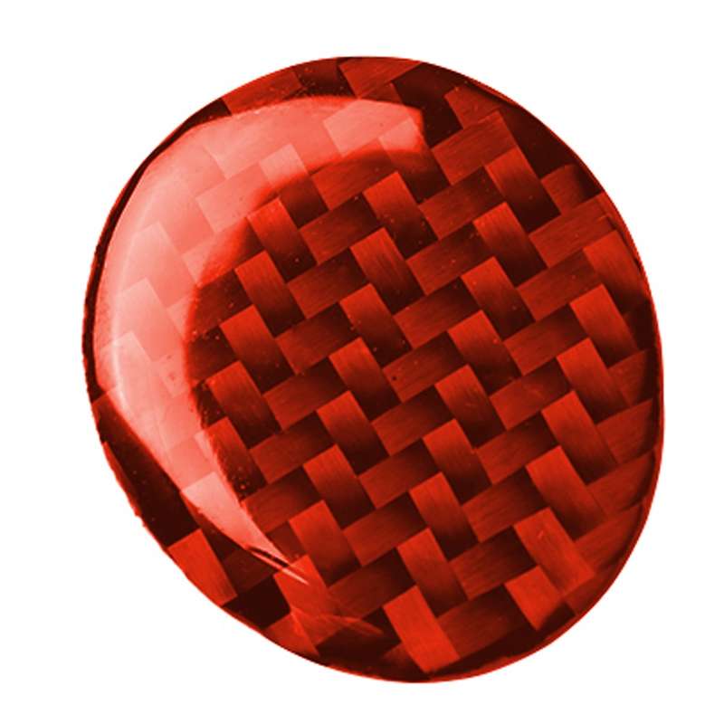 Car Carbon Fiber Gear Frame Decorative Sticker for Chevrolet Camaro 2017-2019, Left Drive (Red)