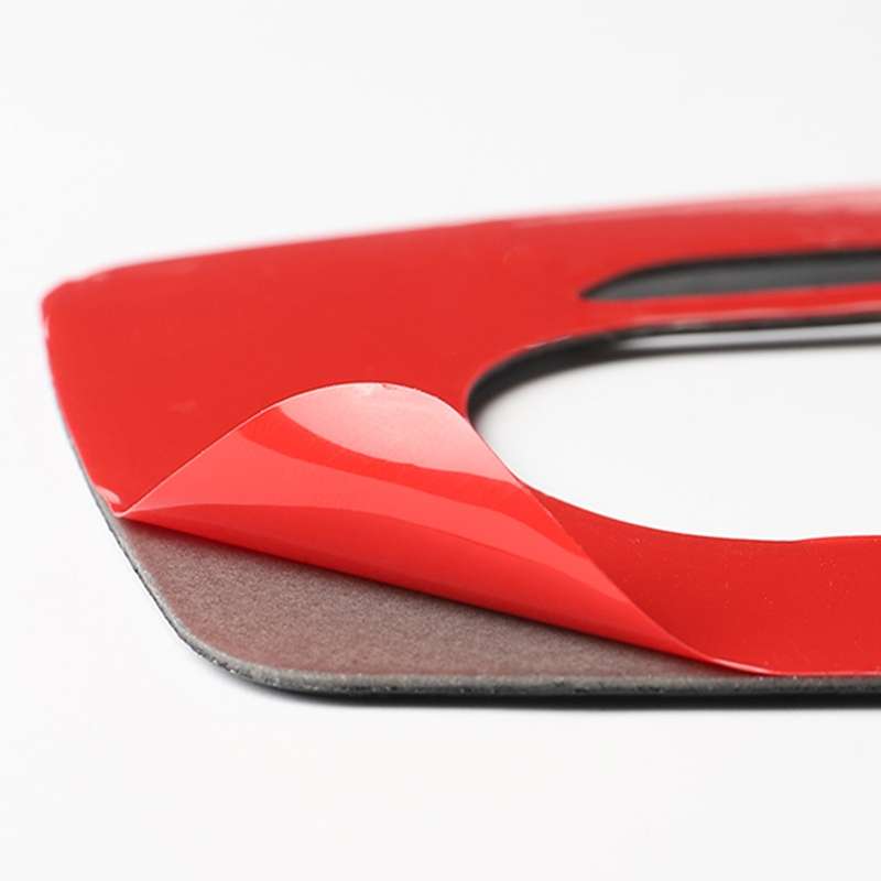 Car Carbon Fiber Gear Frame Decorative Sticker for Chevrolet Camaro 2017-2019, Left Drive (Red)