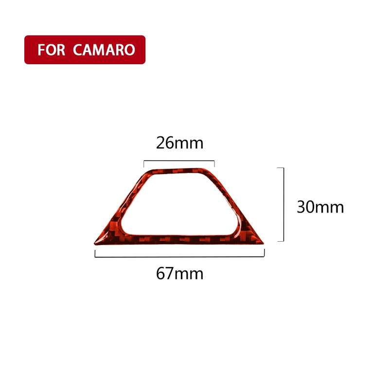 Car Carbon Fiber Warning Light Decorative Sticker for Chevrolet Camaro 2017-2019, Left and Right Dri