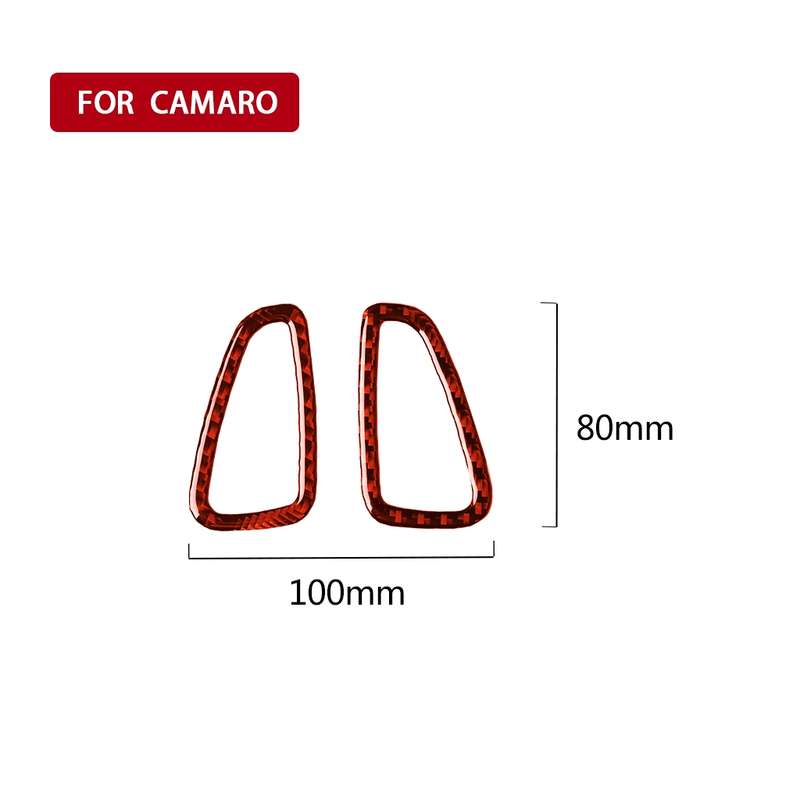 Car Carbon Fiber Dashboard Air Outlet Decorative Sticker for Chevrolet Camaro 2017-2019, Left and Ri