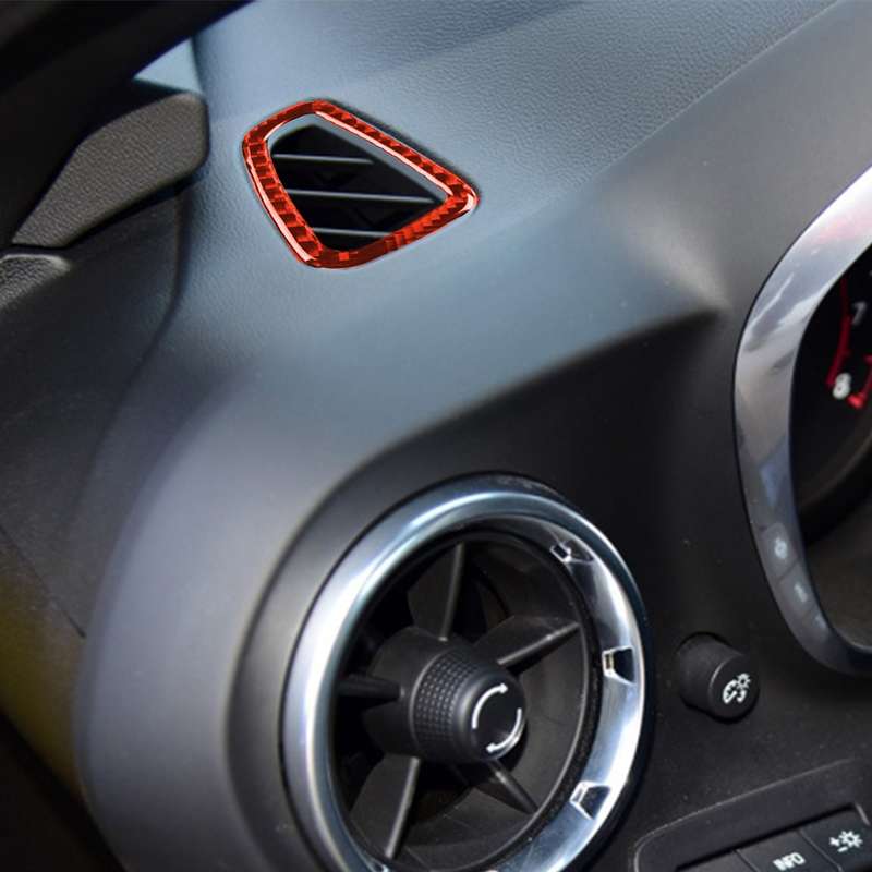 Car Carbon Fiber Dashboard Air Outlet Decorative Sticker for Chevrolet Camaro 2017-2019, Left and Ri