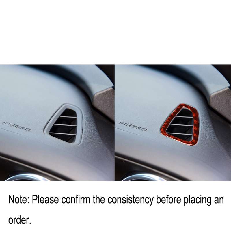 Car Carbon Fiber Dashboard Air Outlet Decorative Sticker for Chevrolet Camaro 2017-2019, Left and Ri