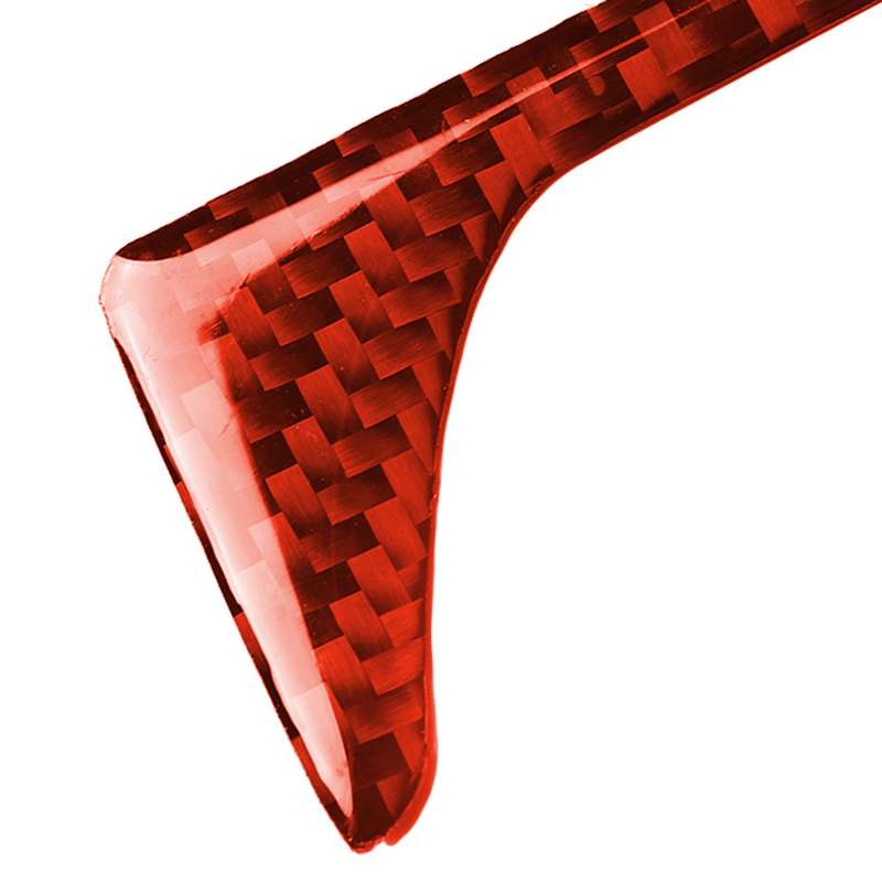 Car Carbon Fiber Center Control Decorative Sticker for Chevrolet Camaro 2017-2019, Left Drive (Red)