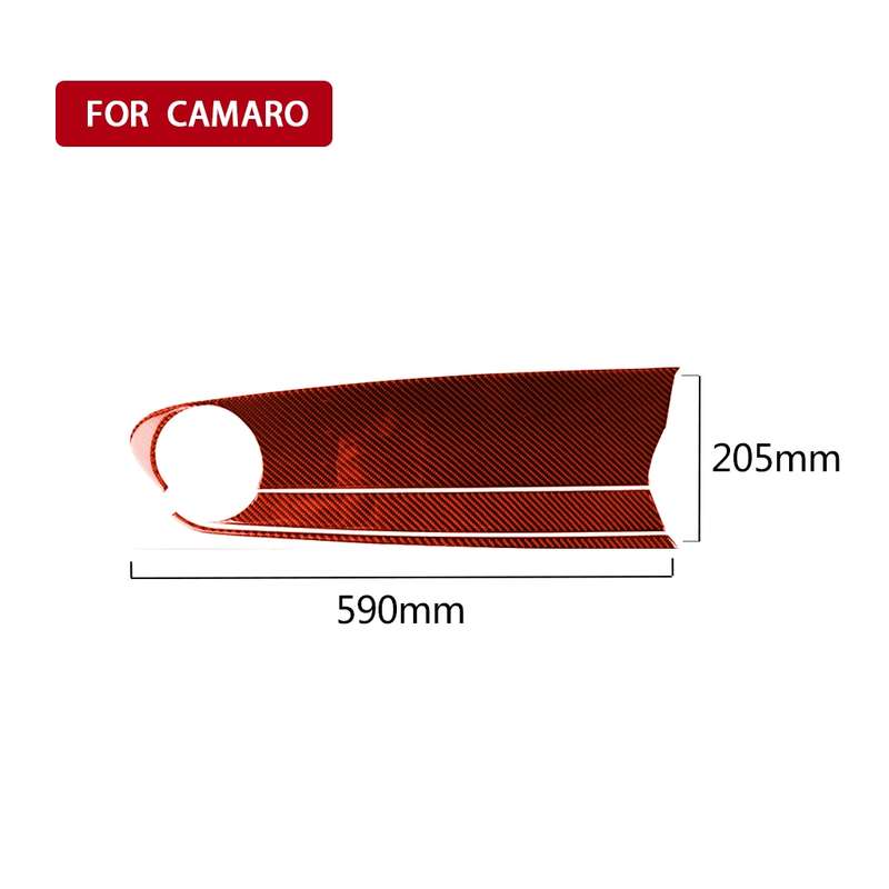 Car Carbon Fiber Front Passenger Seat Center Control Panel Decorative Sticker for Chevrolet Camaro 2