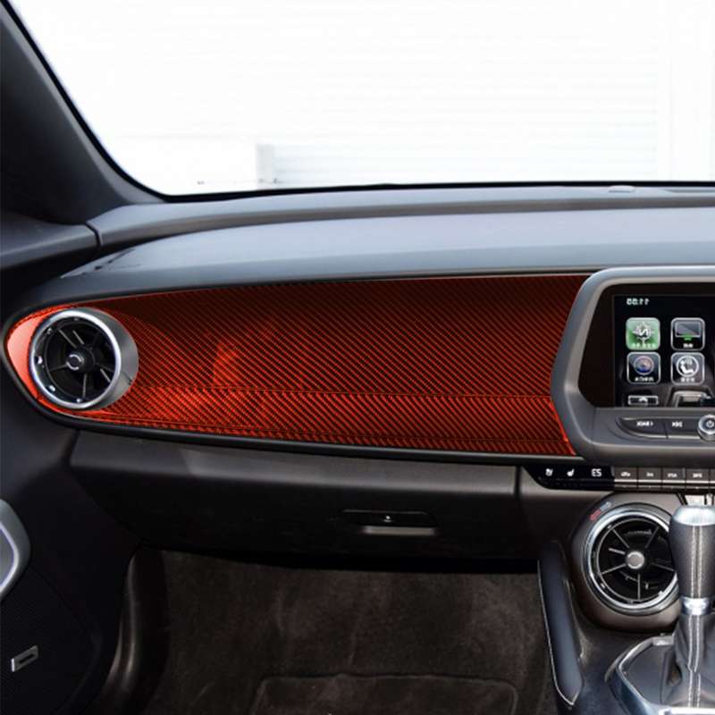 Car Carbon Fiber Front Passenger Seat Center Control Panel Decorative Sticker for Chevrolet Camaro 2