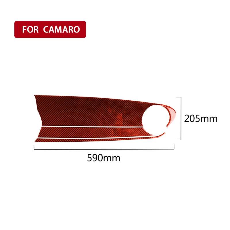 Car Carbon Fiber Front Passenger Seat Center Control Panel Decorative Sticker for Chevrolet Camaro 2