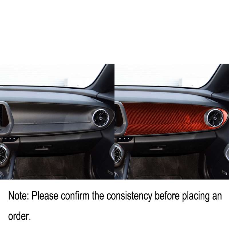 Car Carbon Fiber Front Passenger Seat Center Control Panel Decorative Sticker for Chevrolet Camaro 2