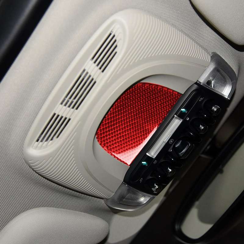 Car Carbon Fiber Reading Light Panel Decorative Sticker for BMW Mini F55 F56 F60, Left and Right Dri