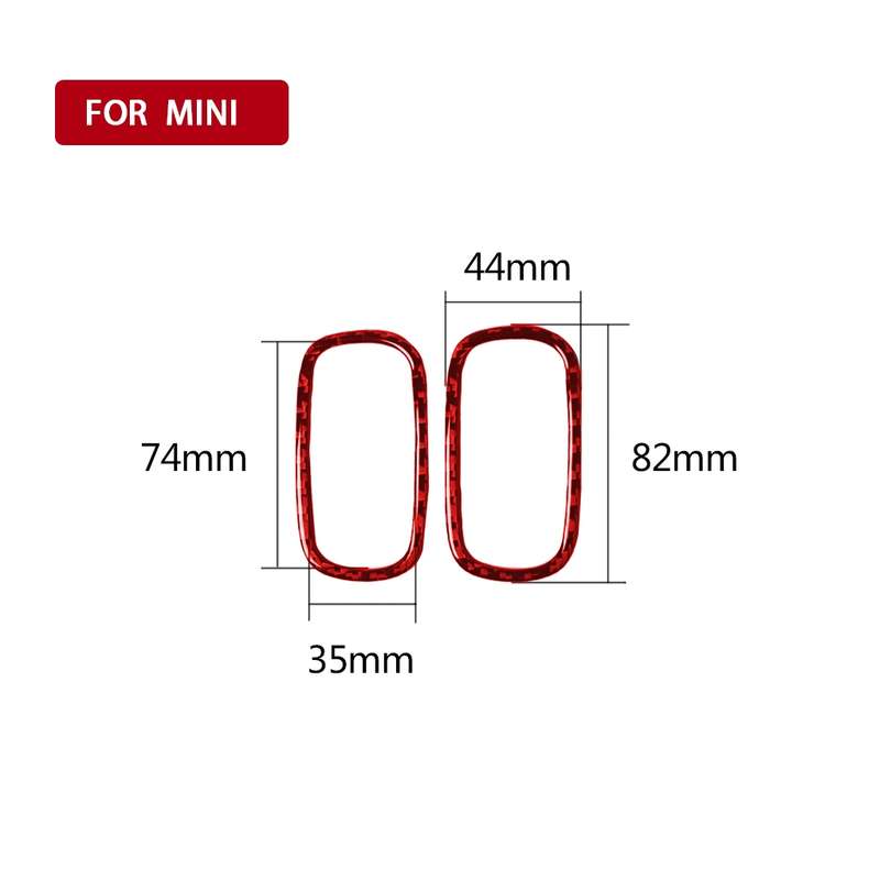 Car Carbon Fiber Air Outlet Frame Decorative Sticker for BMW Mini F60, Left and Right Drive Universa