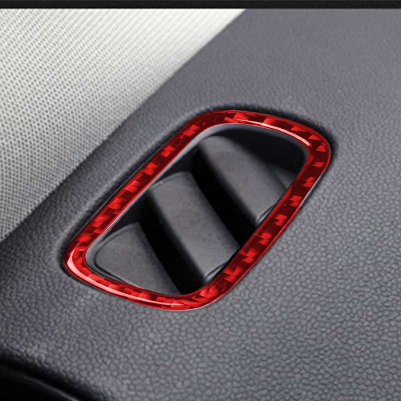 Car Carbon Fiber Air Outlet Frame Decorative Sticker for BMW Mini F60, Left and Right Drive Universa