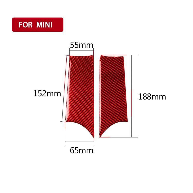 Car Carbon Fiber Door Handle Cover Decorative Sticker for BMW Mini F56, Left and Right Drive Univers