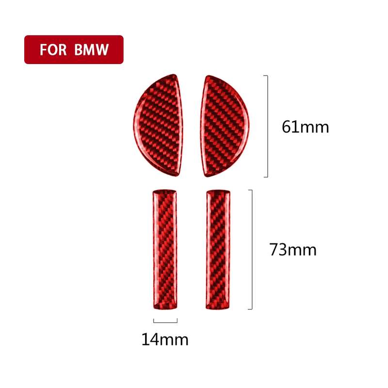 4 in 1 Car Carbon Fiber Door Handle Decorative Sticker for BMW Mini Cooper Clubman Countryman F55 F