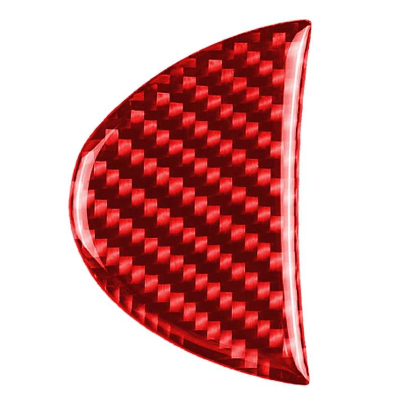 Car Carbon Fiber Steering Wheel Decorative Sticker for BMW Mini, Left and Right Drive Universal (Red
