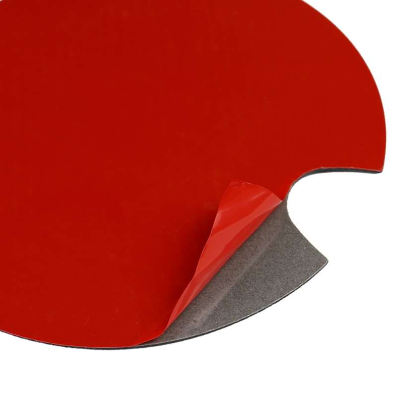 Car Carbon Fiber Fuel Tank Cap Decorative Sticker for BMW Mini, Left and Right Drive Universal (Red)