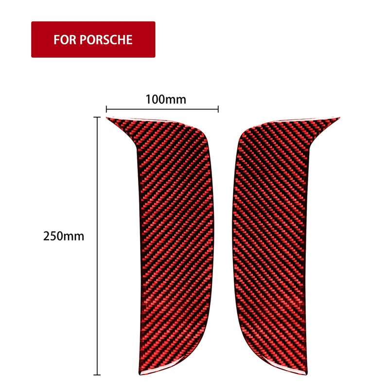 Car Carbon Fiber Daytime Running Light Decorative Sticker for Porsche Macan 2018-2021, Left and Righ