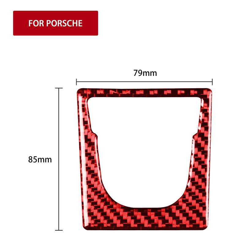 Car Carbon Fiber Electronic Handbrake Panel Decorative Sticker for Porsche Macan 2014-2021, Left and