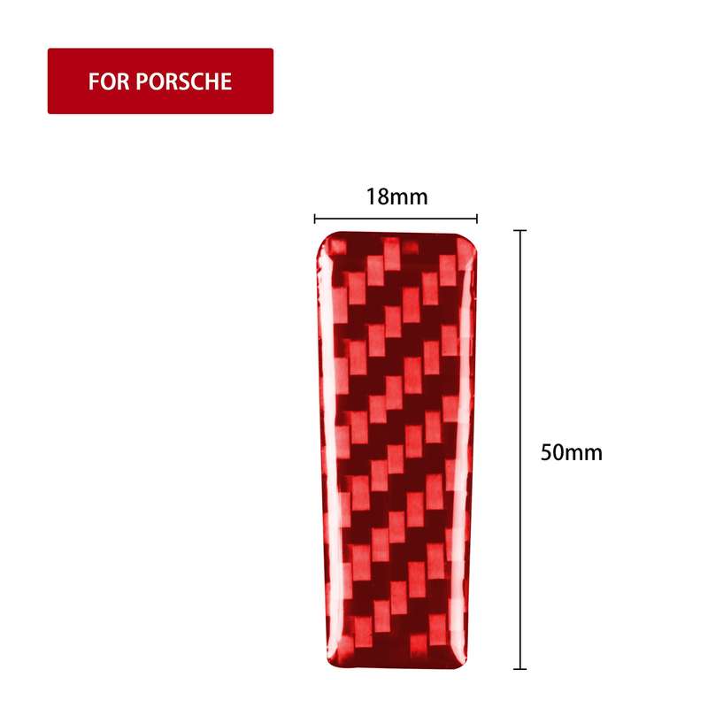 Car Carbon Fiber Gear Button Decorative Sticker for Porsche Macan 2014-2021, Left and Right Drive Un