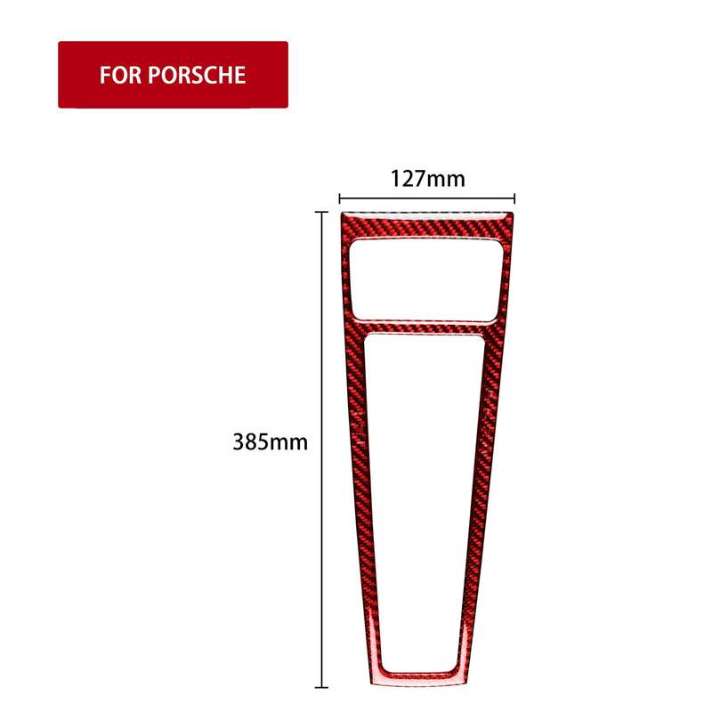 Car Carbon Fiber Gear Panel Decorative Sticker for Porsche Macan 2014-2021, Left and Right Drive Uni