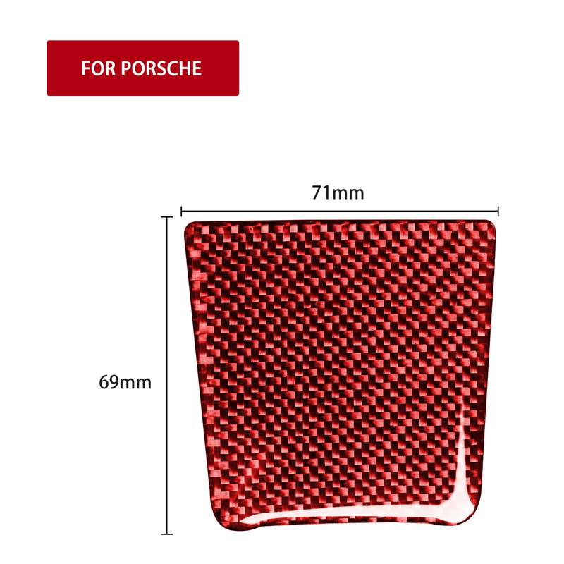 Car Carbon Fiber Battery Cover Decorative Sticker for Porsche Macan 2014-2021, Left and Right Drive