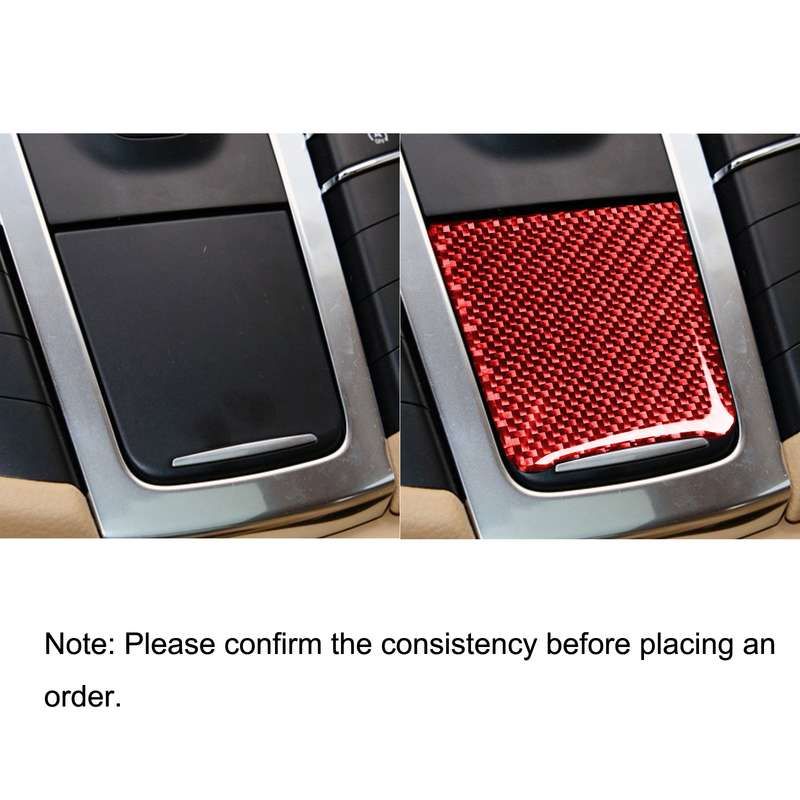 Car Carbon Fiber Battery Cover Decorative Sticker for Porsche Macan 2014-2021, Left and Right Drive