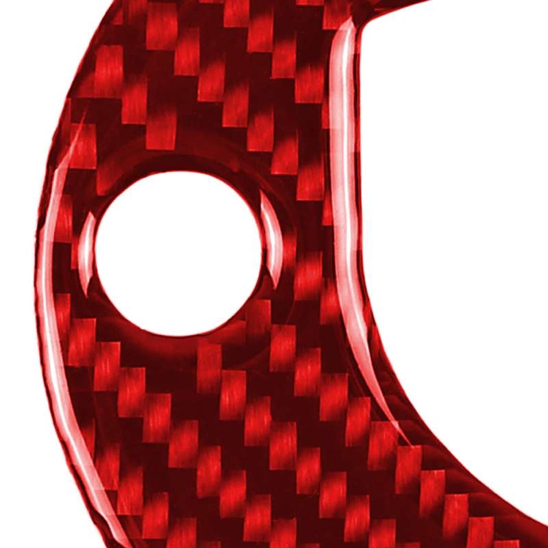Car Carbon Fiber Steering Wheel Decorative Sticker for Porsche Macan 2014-2021, Left and Right Drive