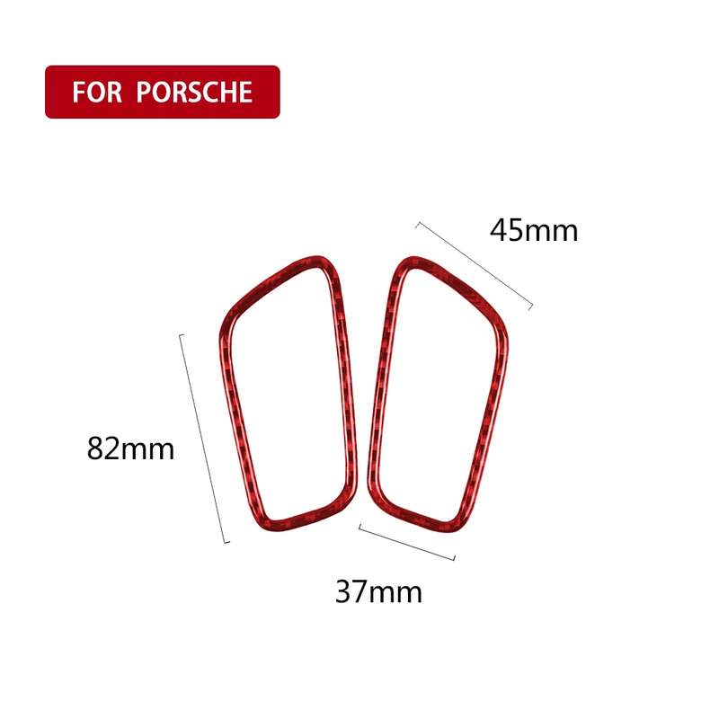 Car Carbon Fiber Air Outlet Panel Decorative Sticker for Porsche Macan 2014-2021, Left and Right Dri