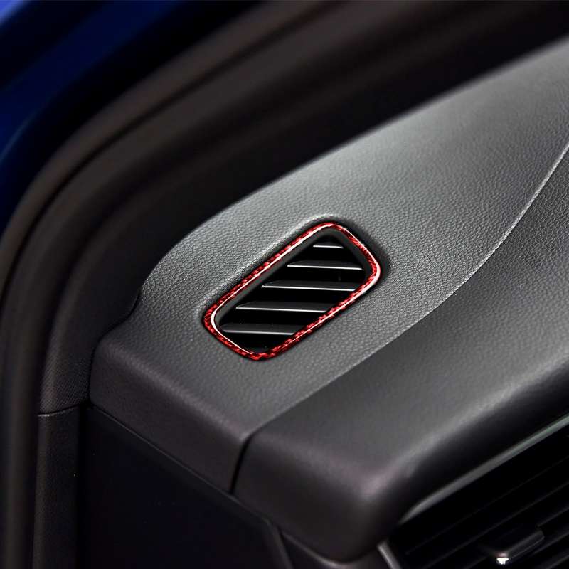 Car Carbon Fiber Air Outlet Panel Decorative Sticker for Porsche Macan 2014-2021, Left and Right Dri