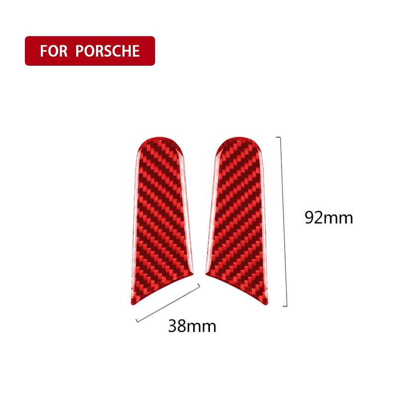 Car Carbon Fiber Rearview Mirror Decorative Sticker for Porsche Macan 2014-2021, Left and Right Driv