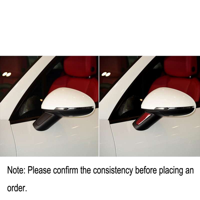 Car Carbon Fiber Rearview Mirror Decorative Sticker for Porsche Macan 2014-2021, Left and Right Driv