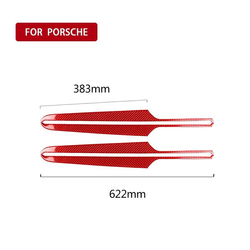 Car Carbon Fiber Door Panel Decorative Sticker for Porsche Macan 2014-2021, Left and Right Drive Uni