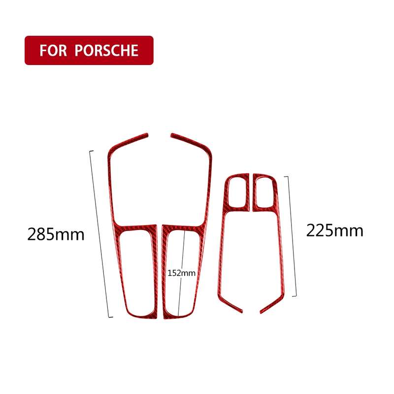 Car Carbon Fiber Window Buttons Panel Decorative Sticker for Porsche Macan 2014-2021, Left and Right