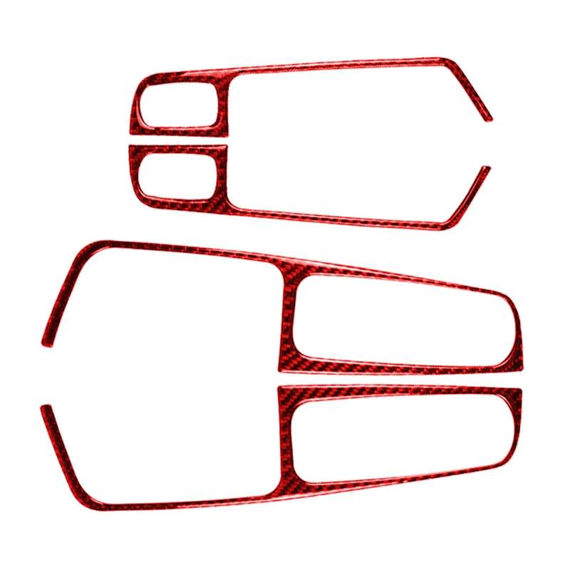 Car Carbon Fiber Window Buttons Panel Decorative Sticker for Porsche Macan 2014-2021, Left and Right