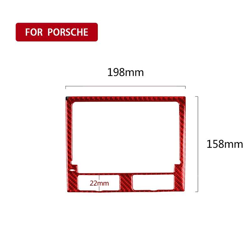 Car Carbon Fiber Navigation Panel Decorative Sticker for Porsche Macan 2014-2018, Left and Right Dri