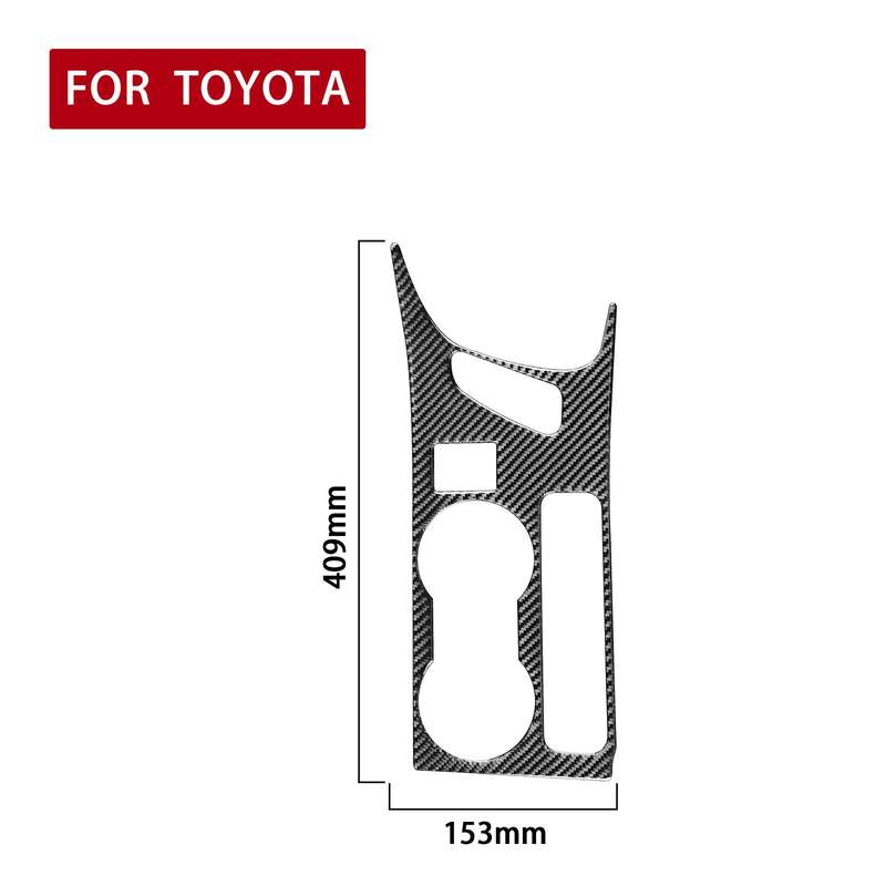 Car Carbon Fiber Rear Water Cup Holder Panel B Decorative Sticker for Toyota Corolla / Levin 2014-20