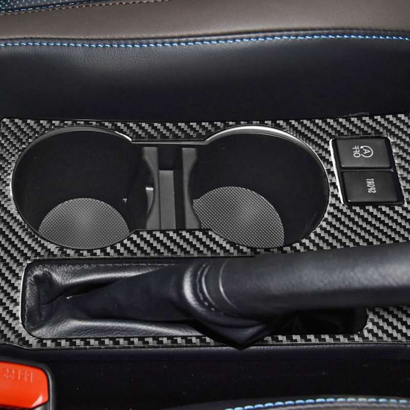 Car Carbon Fiber Rear Water Cup Holder Panel B Decorative Sticker for Toyota Corolla / Levin 2014-20