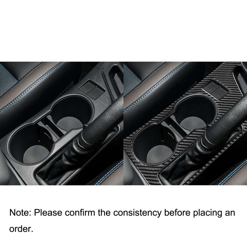 Car Carbon Fiber Rear Water Cup Holder Panel B Decorative Sticker for Toyota Corolla / Levin 2014-20
