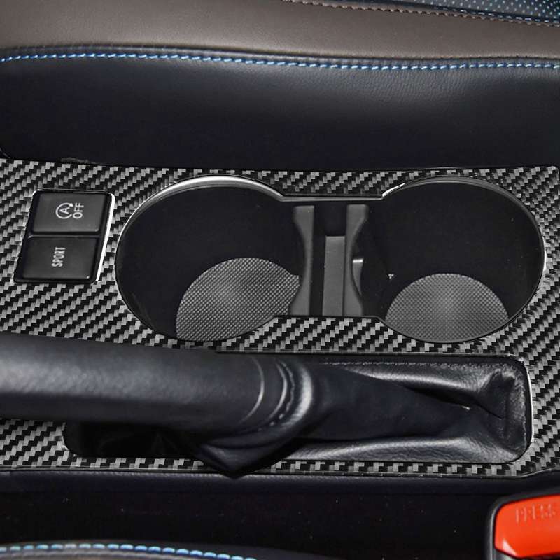 Car Carbon Fiber Rear Water Cup Holder Panel B Decorative Sticker for Toyota Corolla / Levin 2014-20