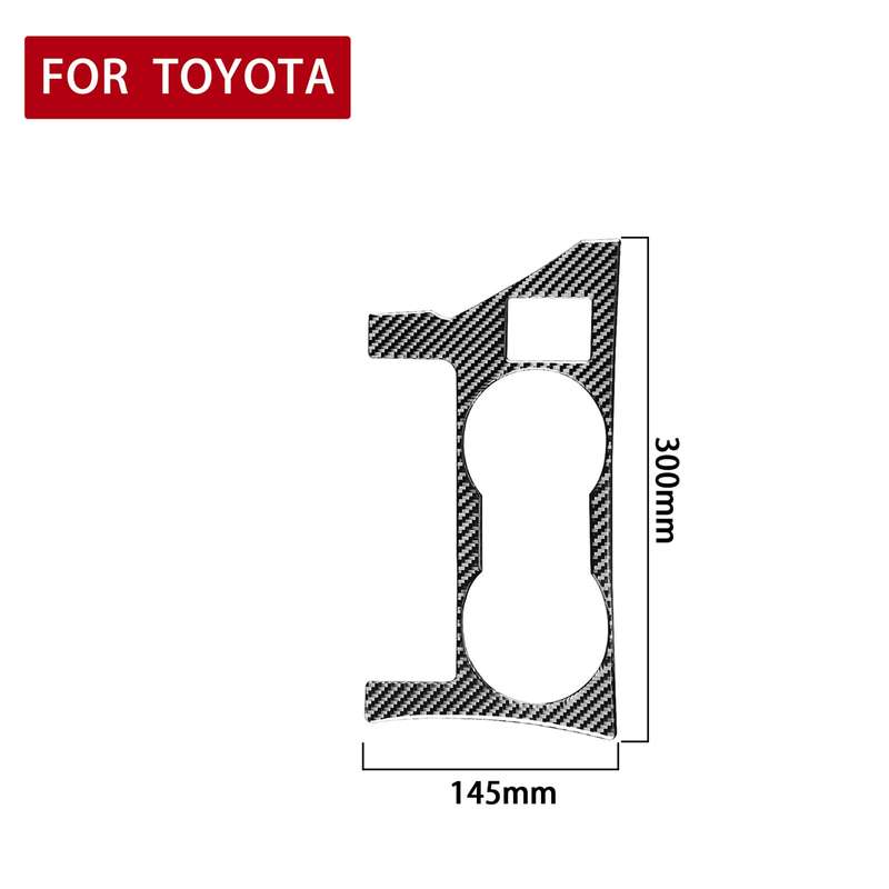 Car Carbon Fiber Rear Water Cup Holder Panel A Decorative Sticker for Toyota Corolla / Levin 2014-20