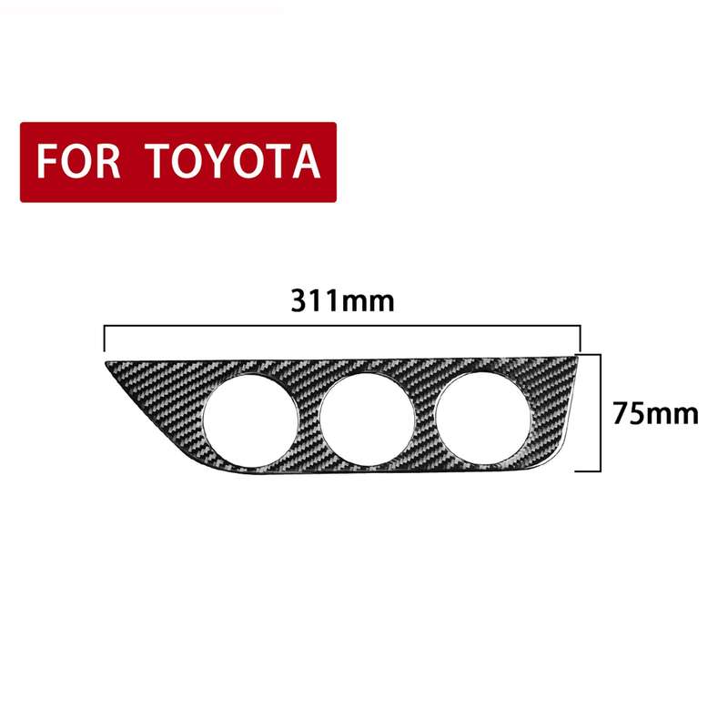 Car Carbon Fiber Air Conditioning Switch Panel Decorative Sticker for Toyota Corolla / Levin 2014-20