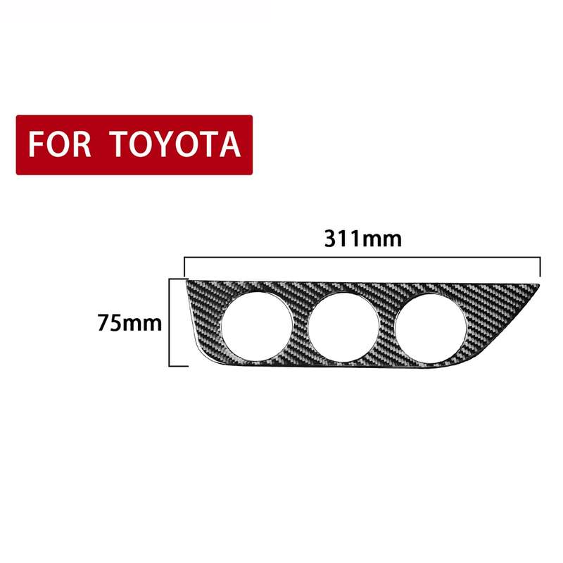 Car Carbon Fiber Air Conditioning Switch Panel Decorative Sticker for Toyota Corolla / Levin 2014-20