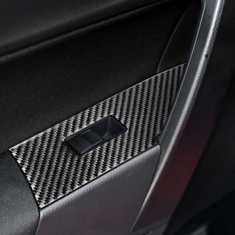 Car Carbon Fiber Window Lift Decorative Sticker for Toyota Corolla / Levin 2014-2018, Right Drive